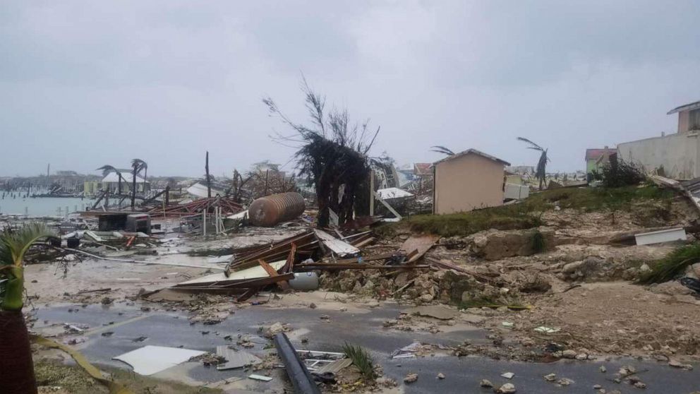 PHOTO: Debris from Hurricane Dorian is seen in Elbow Cay, which is just off Abaco in the Bahamas, Sept. 2, 2019.
