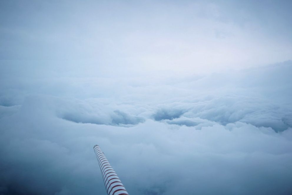 PHOTO: Hurricane Dorian is seen from the National Oceanic and Atmospheric Administration NOAA-42 WP-3D Orion aircraft during a reconnaissance mission over the Atlantic Ocean, August 30, 2019.