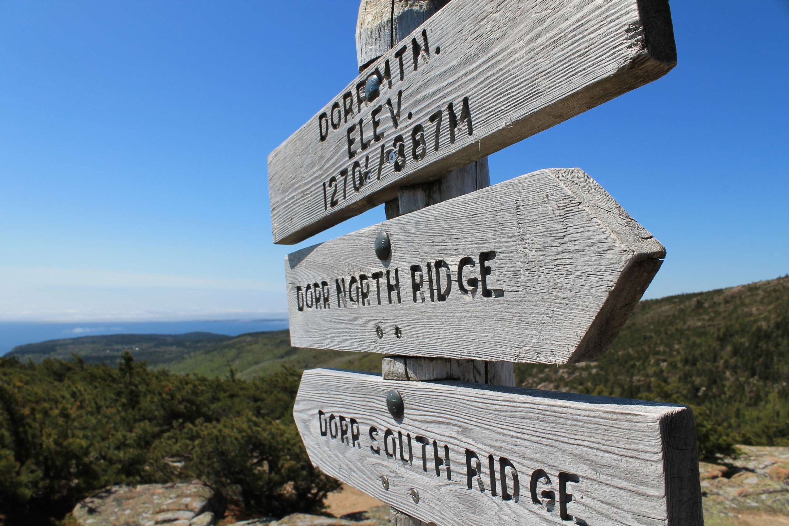 PHOTO: Dorr Mountain summit at Acadia National Park in Maine.