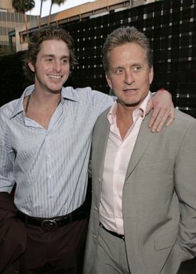 PHOTO: Cameron Douglas and Michael Douglas during HBOs A Father...A Son...Once Upon a Time in Hollywood Los Angeles premiere in Beverly Hills, Calif., July 14, 2005.
