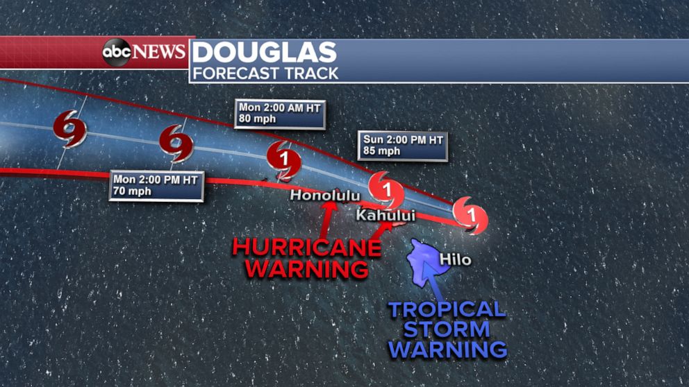 PHOTO: Douglas forecast tracking weather map, July 26, 2020.