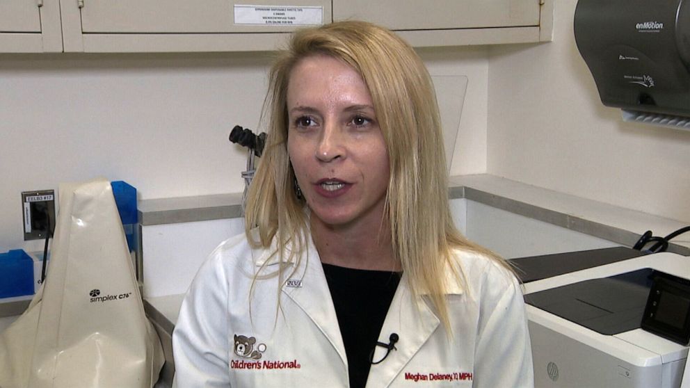 PHOTO: Chief of Pathology and Lab Medicine at Children's national hospital Meghan Delaney speaks with ABC News in an interview on March 19, 2020