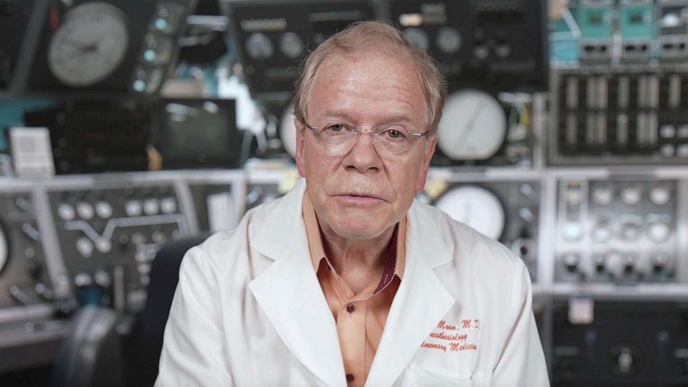 PHOTO: Dr. Richard Moon, said that those aboard the lost Titan submersible could survive for "hours" after their onboard oxygen tank is depleted.