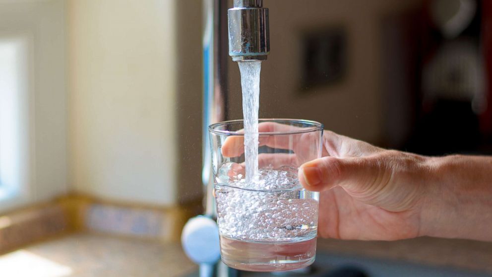 PHOTO: A glass of water is filled from a faucet in this undated stock photo.
