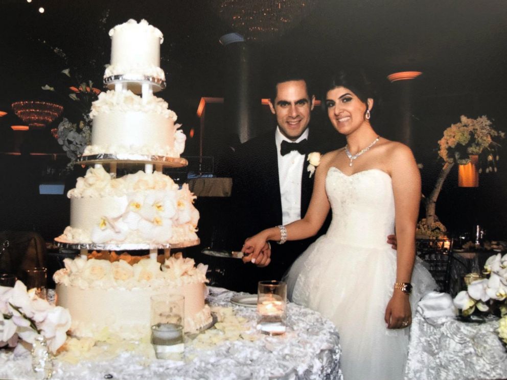 PHOTO: A wedding photo of Monika and Joseph Nourmand. Monika Nourmand was stuck by a drone during a light show at Caesars Palace Hotel and Casino in Las Vegas. A lawsuit has been filed in the incident.