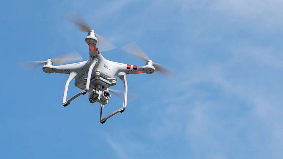 PHOTO: Stock photo of low angle view of a drone. 