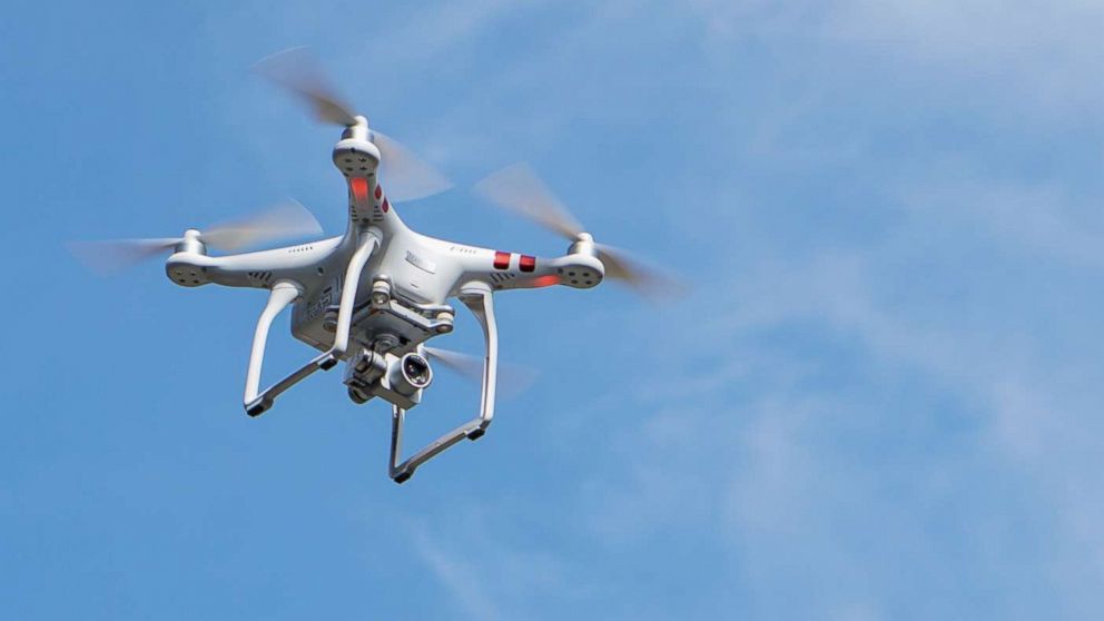 Stock photo of low angle view of a drone.