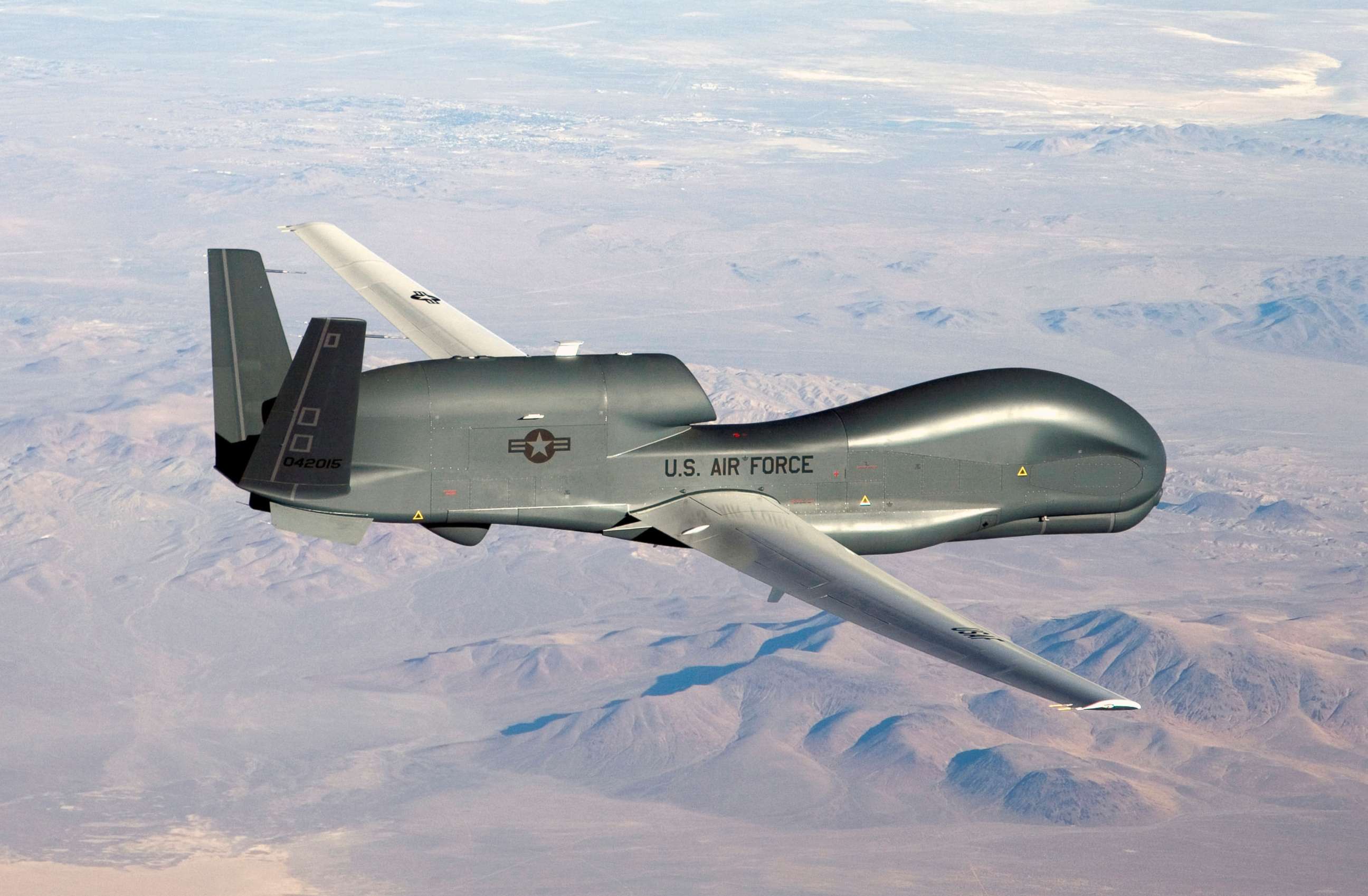PHOTO: An undated U.S. Air Force handout photo of a RQ-4 Global Hawk unmanned (drone) aircraft.
