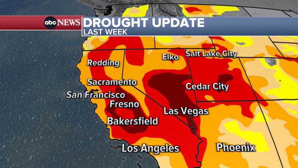 PHOTO: A map showing drought areas.