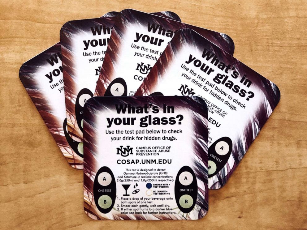 PHOTO: The University of New Mexico is handing out coasters that will test for drugs.