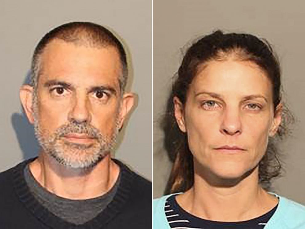 PHOTO: Fotis Dulos and Michelle Troconis in police booking photos.
