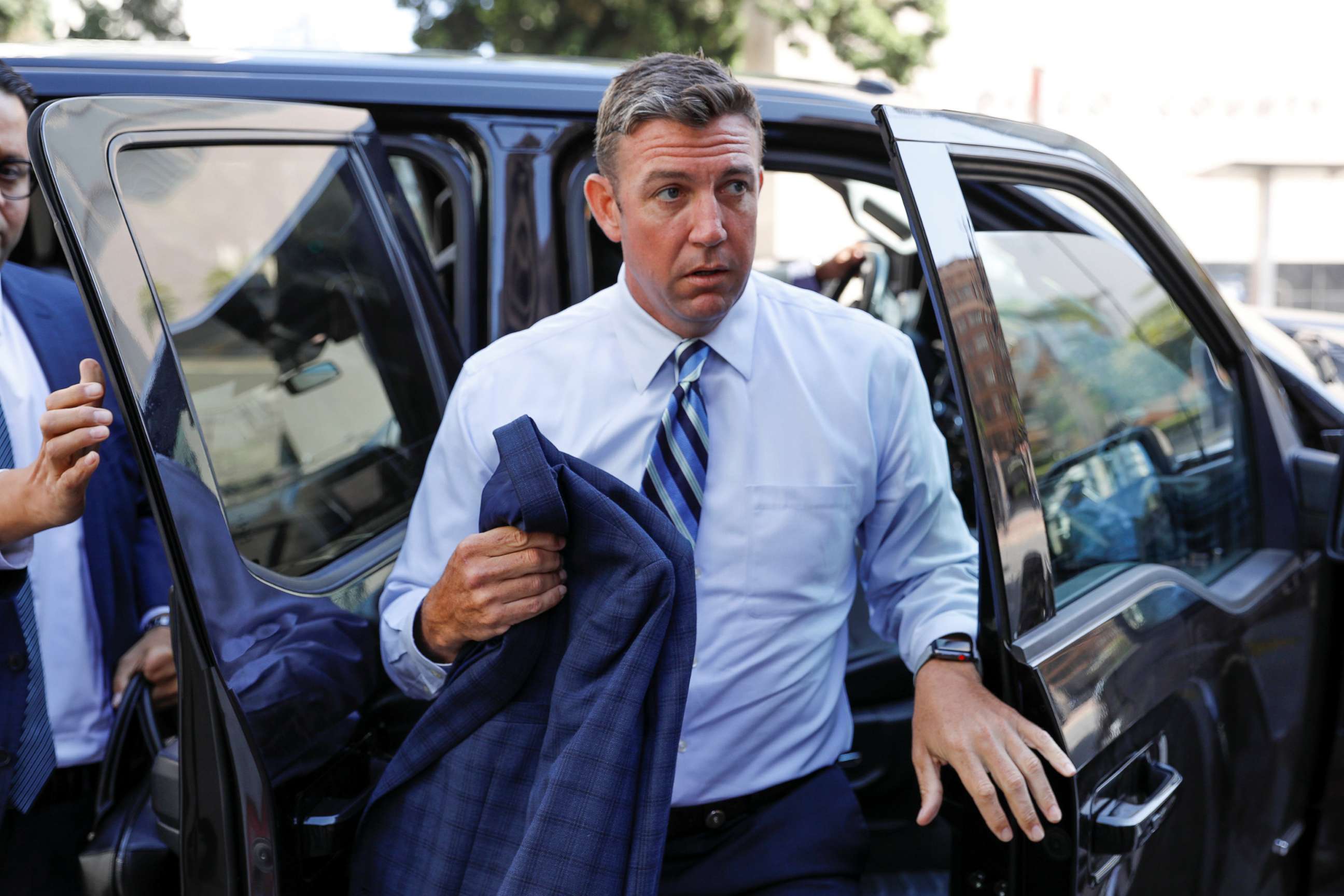 PHOTO: Rep. Duncan Hunter arrives for his arraignment at federal court in San Diego, Calif., Aug. 23, 2018.