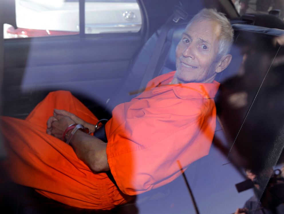 PHOTO:New York real estate heir Robert Durst smiles as he is transported from Orleans Parish Criminal District Court to the Orleans Parish Prison after his arraignment on murder charges in New Orleans, March 17, 2015.