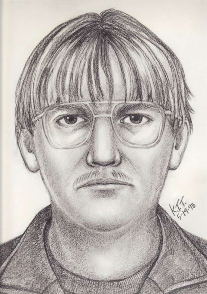 PHOTO: This composite sketch was created in 1998 by a woman who'd been shot by an unknown assailant trying to break into her home hours after the murders of Sherry and Megan Scherer.