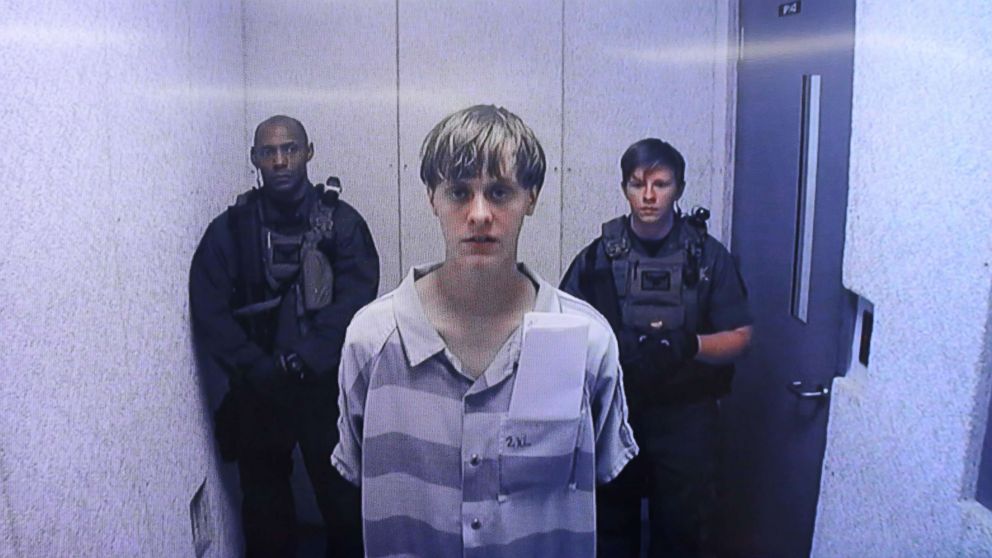 PHOTO: Dylann Roof appears at Centralized Bond Hearing Court on June 19, 2015 in North Charleston, South Carolina. 