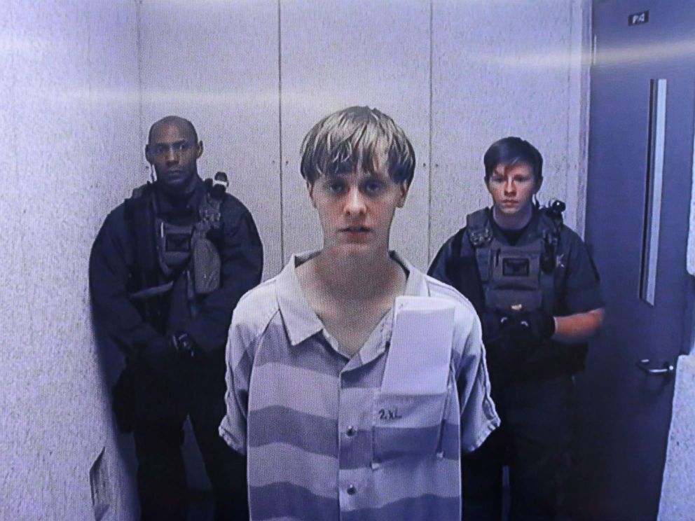 PHOTO: Dylann Roof appears at Centralized Bond Hearing Court on June 19, 2015 in North Charleston, South Carolina.