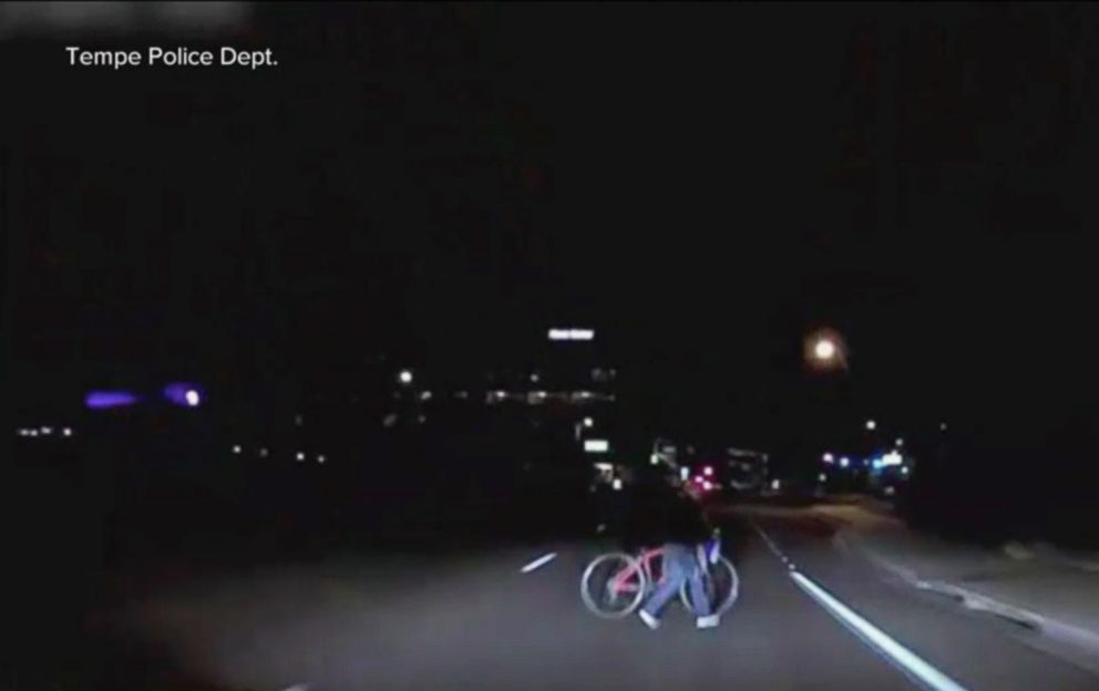 PHOTO: This image made from video shows moments before  a self-driving car hit pedestrian Elaine Herzberg.
