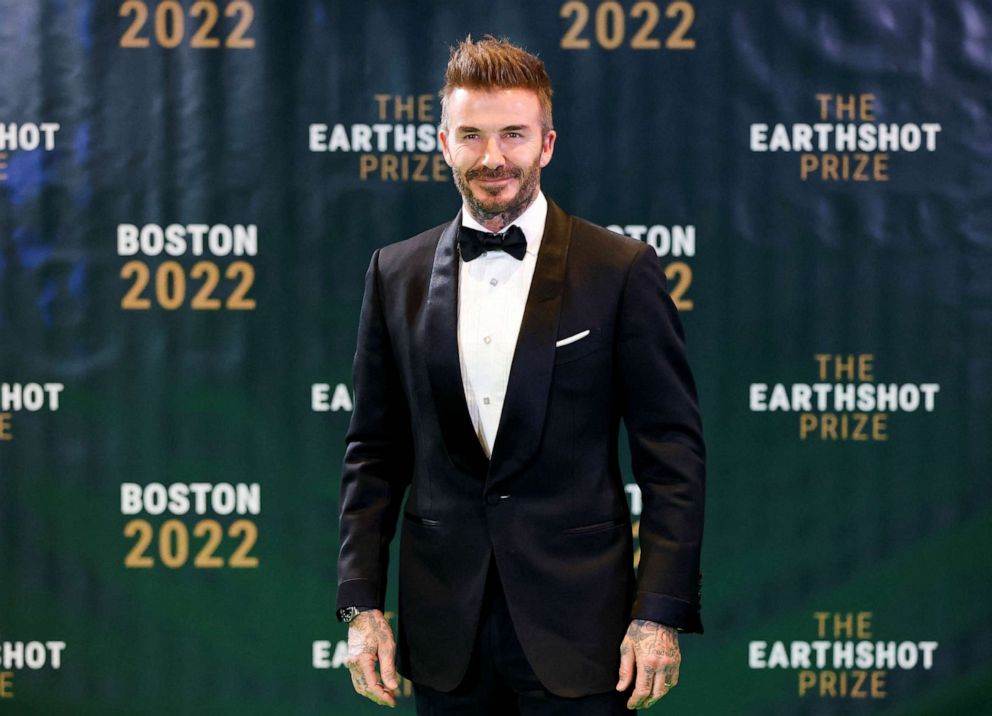 PHOTO: David Beckham attends the second annual Earthshot Prize Awards at the MGM Music Hall at Fenway, in Boston, Dec. 2, 2022.