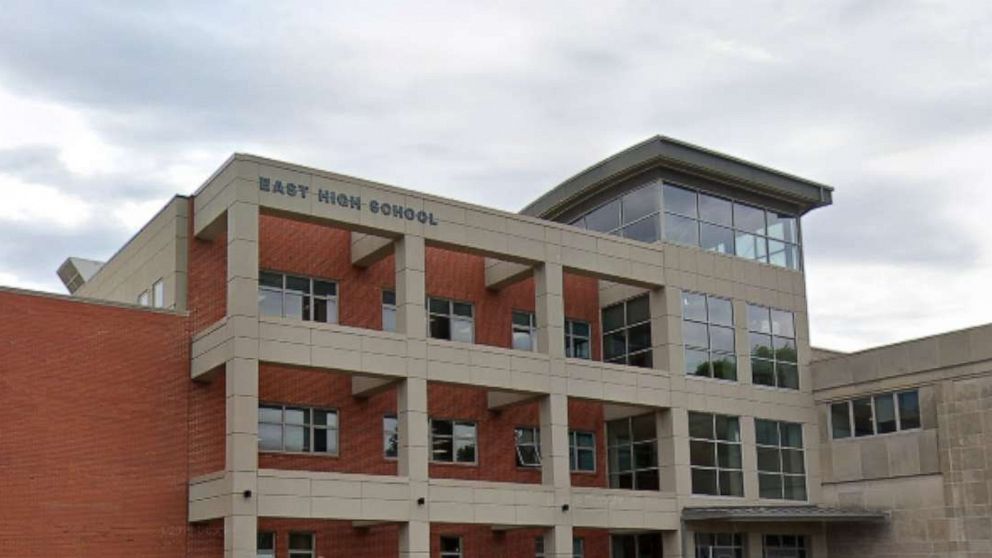 PHOTO: In this screen grab taken from Google Maps Street View, East High School in Des Moines, Iowa, is shown.