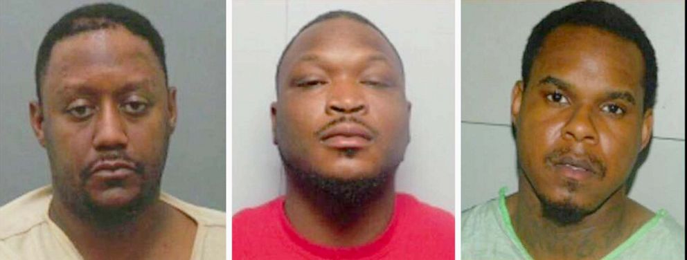 PHOTO: Deangelo M. Higgs, Cartez Beard, and Lorenzo Bruce Jr., who were charged in connection with a multiple shooting are seen in mugshots released by Illinois State Police.