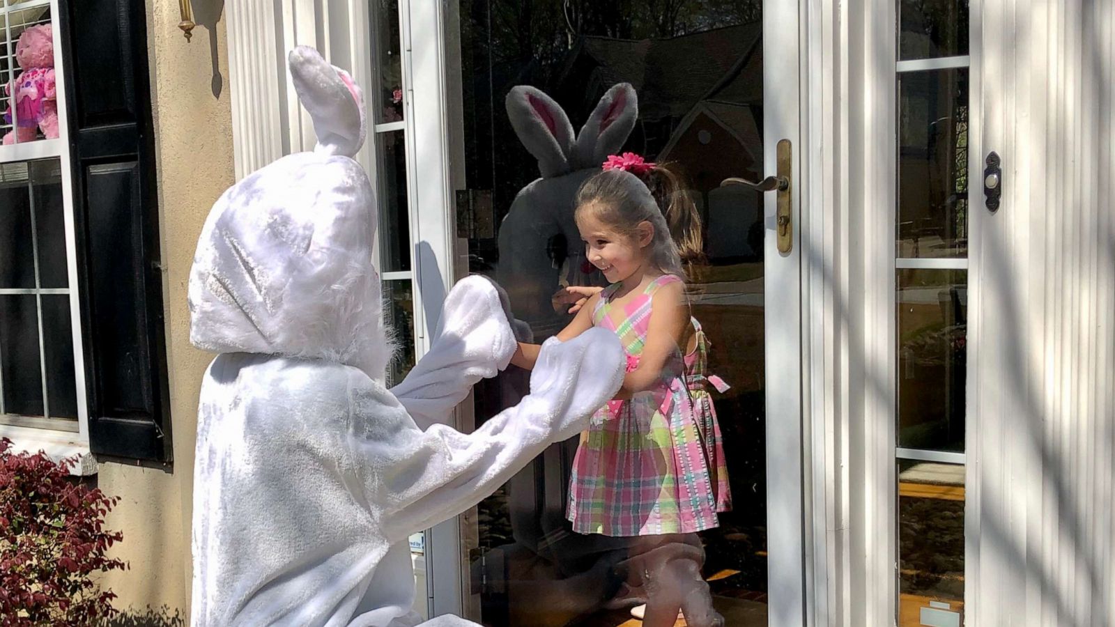 PHOTO: Internal Medicine Doctor Adam D. Scher, MD, who's working on the frontlines of the coronavirus pandemic, dresses as an Easter Bunny to spread cheer to his neighbors in Greenville, S.C., on March 27, 2020.