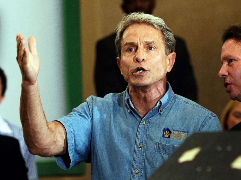 PHOTO: Ed Buck interrupts California Republican Party gubernatorial candidate Meg Whitmans campaign event on Sept. 22, 2010, in Los Angeles.