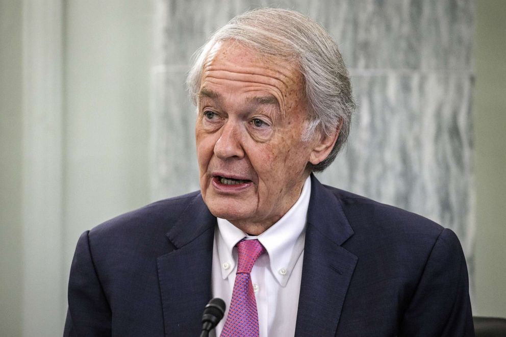 PHOTO: Senator Ed Markey speaks during a Senate Commerce, Science and Transportation Committee hearing in Washington, D.C., on April 27, 2022.