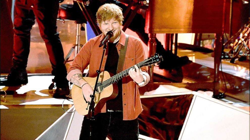 Ed Sheeran performs during the 2017 MTV Video Music Awards at The Forum on Aug. 27, 2017, in Inglewood, Calif.
