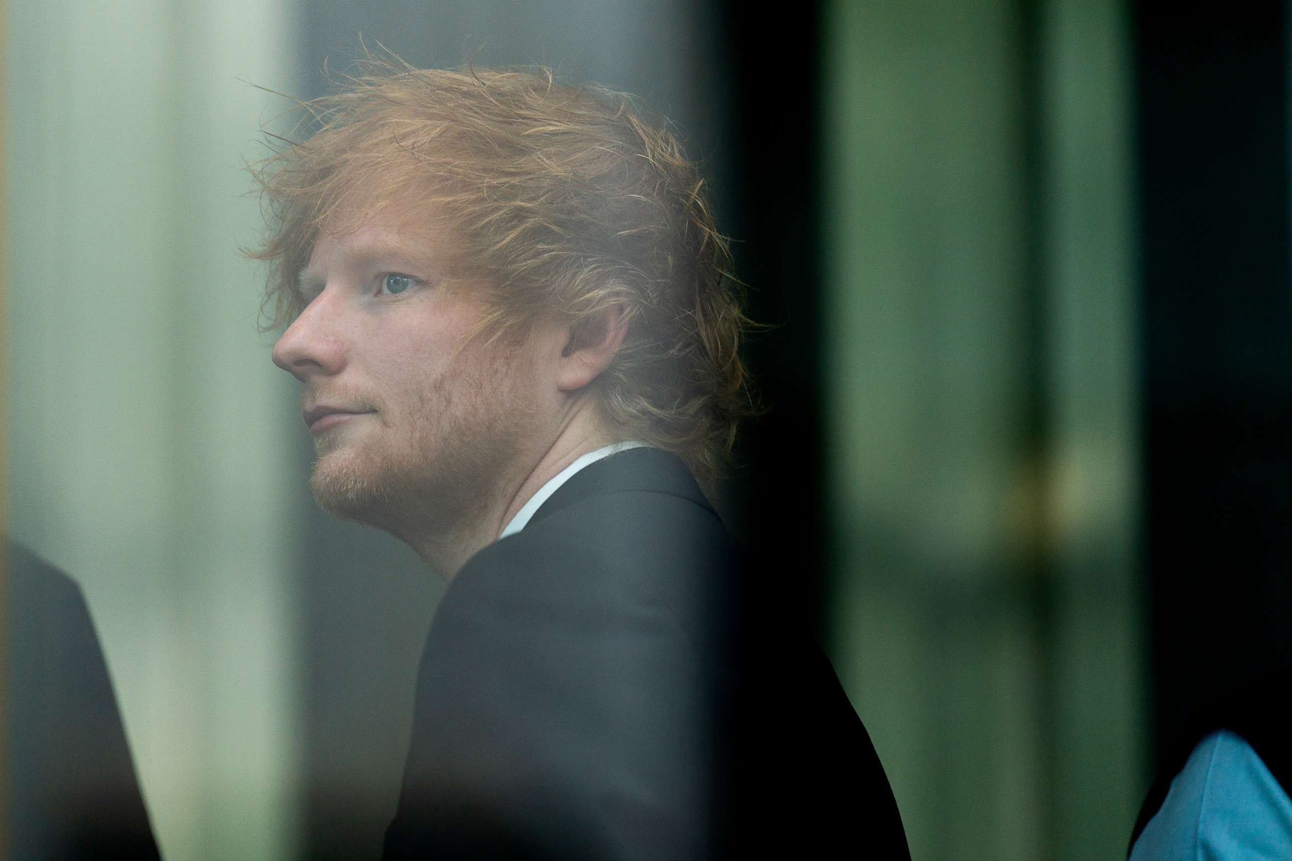 PHOTO: Singer Ed Sheeran arrives at the Manhattan federal court for his copyright trial in New York City, on May 2, 2023.
