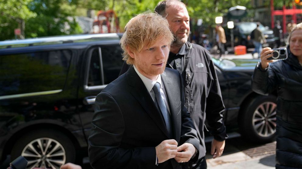 VIDEO: Ed Sheeran plays guitar on the stand in his copyright trial