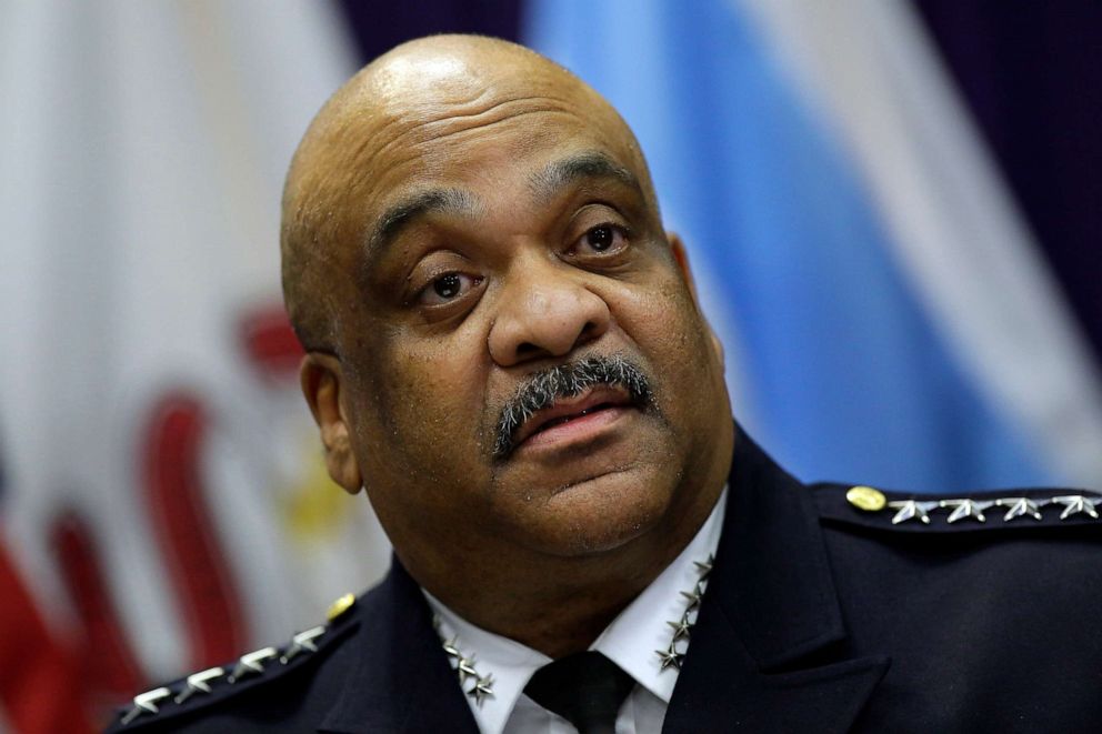 PHOTO: Chicago Police Department Superintendent Eddie Johnson announces his retirement during a news conference at the Chicago Police Department's headquarters Nov. 7, 2019, in Chicago.