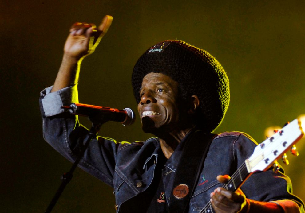 PHOTO: Reggae star Eddy Grant performs as part of his "Reparation" tour in Durban Feb., South Africa on Feb. 22, 2009.