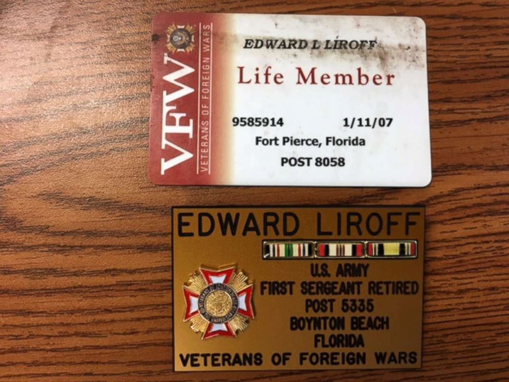 PHOTO: Items used by Edward Louis Liroff, 46, who was arrested for allegedly posing as a U.S. military veteran and claiming he had earned at least 21 medals and badges.