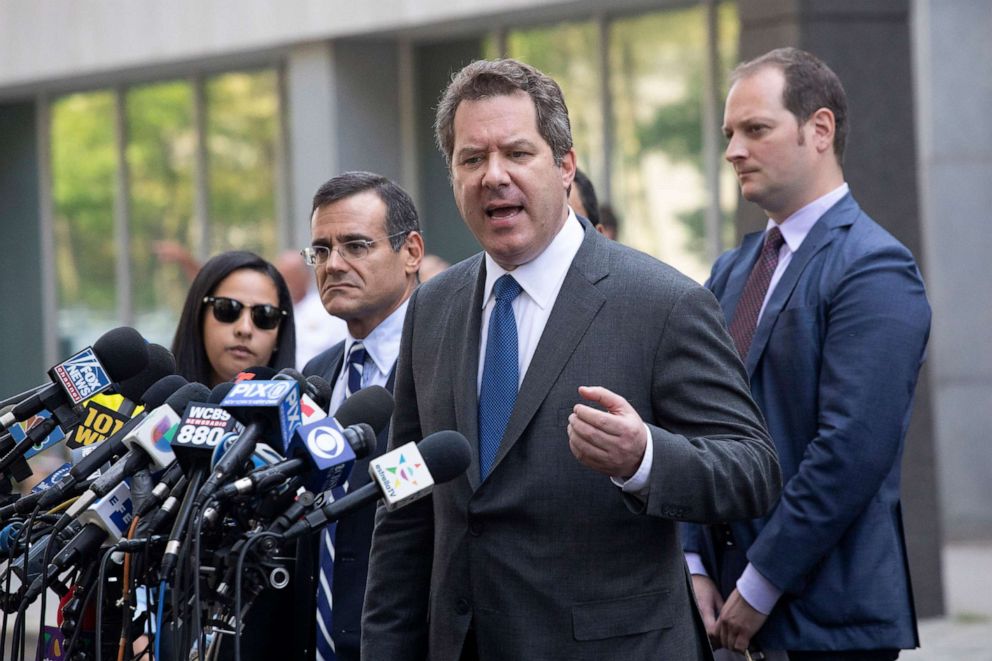 PHOTO: Jeffrey Lichtman, attorney for Mexican drug lord Joaquin "El Chapo" Guzman, speaks to the media in front of Brooklyn federal court following his client's sentencing, July 17, 2019, in New York.