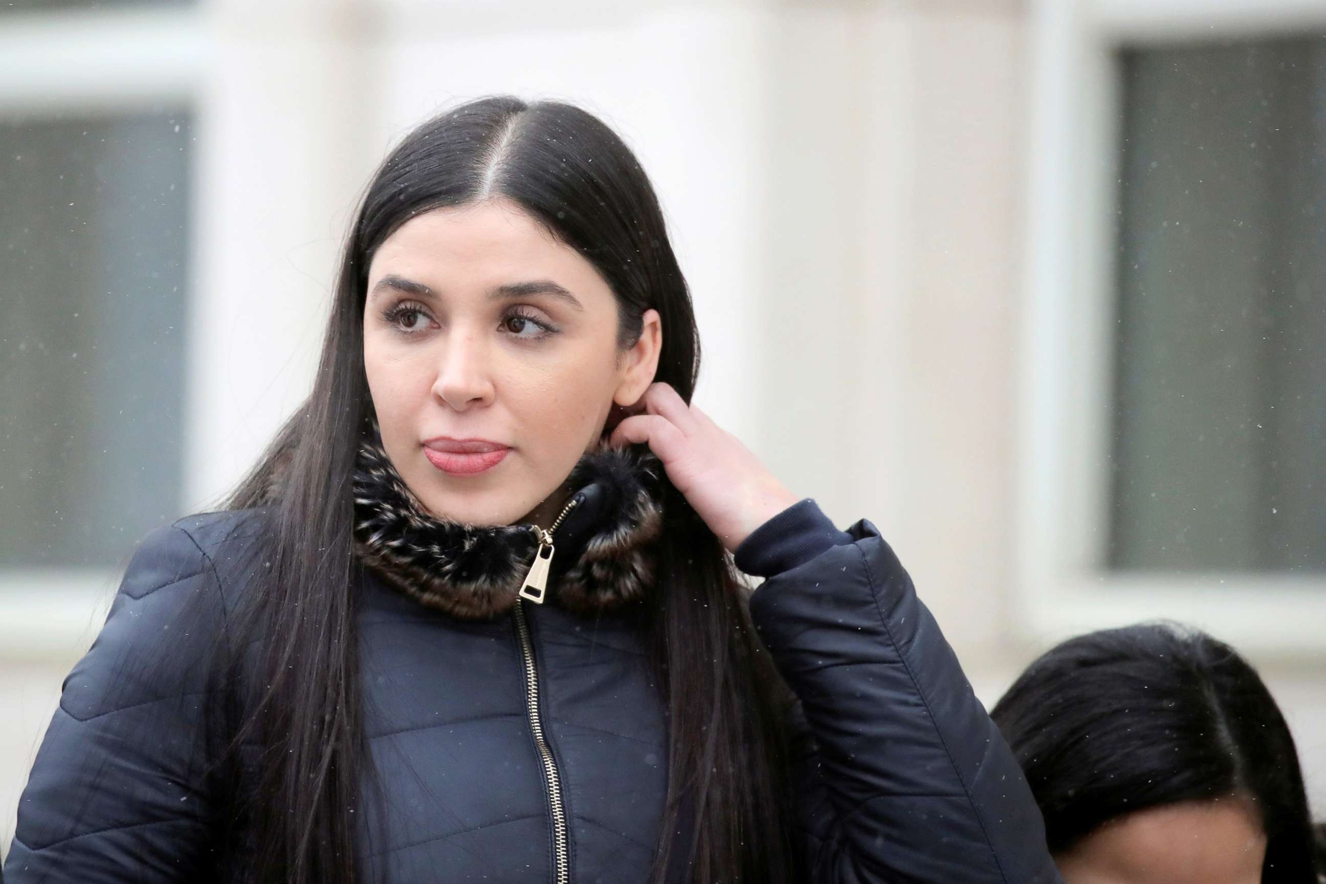 PHOTO: Emma Coronel Aispuro, the wife of Joaquin Guzman, departs after the trial of Mexican drug lord Guzman, known as "El Chapo", at the Brooklyn Federal Courthouse, in New York, Feb. 12, 2019. 