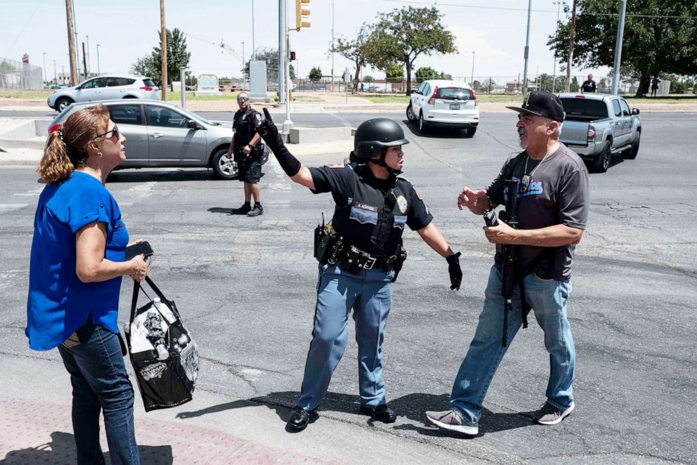 PHOTO: Law enforcement agencies respond to an active shooter at a Wal-Mart near Cielo Vista Mall in El Paso, Texas, Aug. 3, 2019.