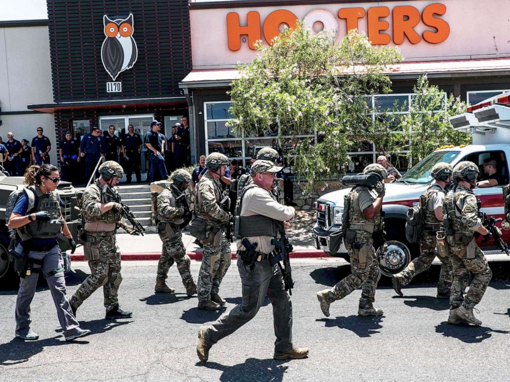 PHOTO: Law enforcement agencies respond to an active shooter at a Wal-Mart near Cielo Vista Mall in El Paso, Texas, Aug. 3, 2019.