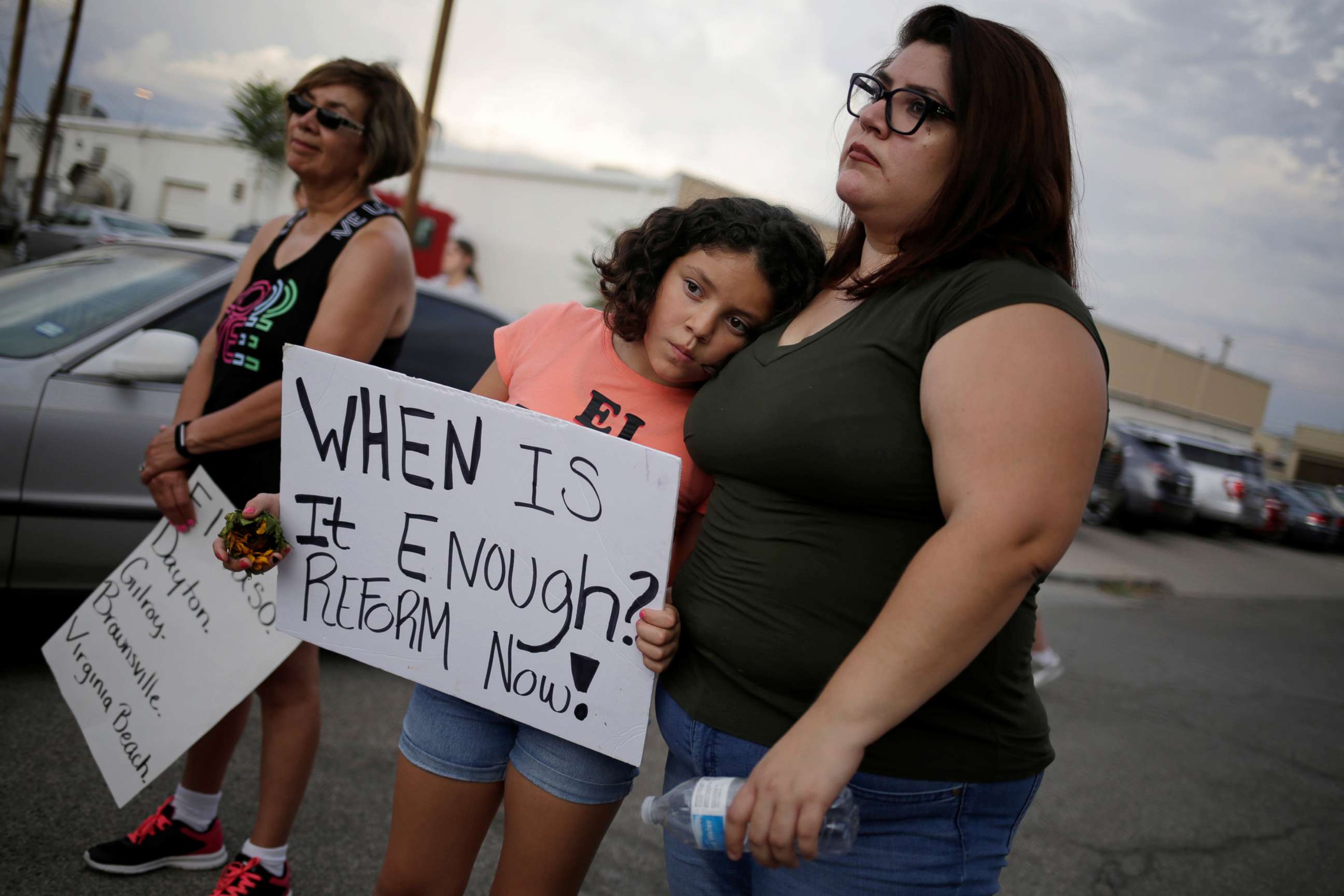 PHOTO: People take part in a rally against hate the day after a mass shooting at a Walmart store, in El Paso, Texas, Aug. 4, 2019.