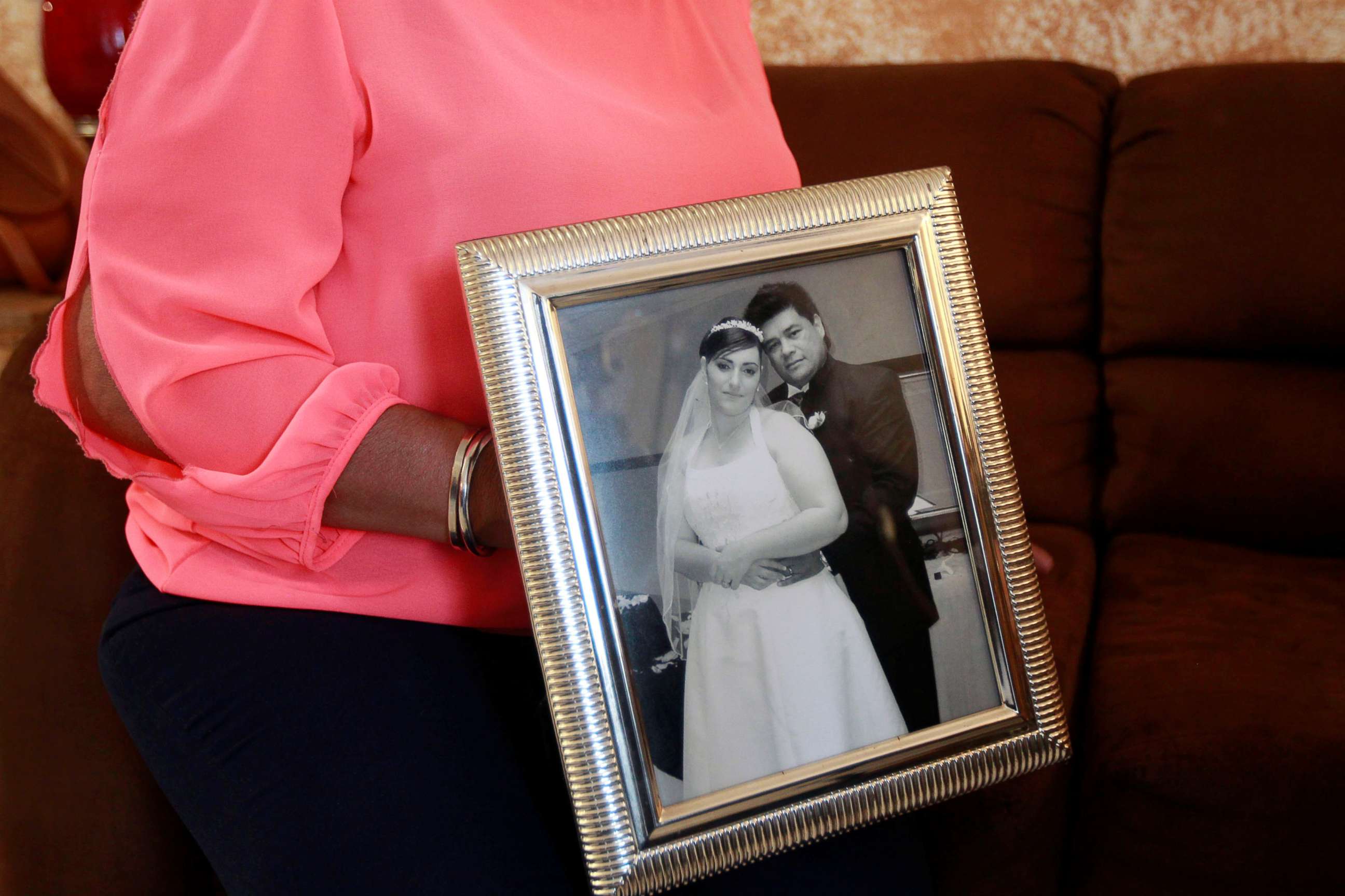 PHOTO: Josefina Manzano shows a picture of her son Ivan Manzano, 46, who died in the El Paso Walmart shooting, in Texas, at her house in Ciudad Juarez, Mexico, Aug. 6, 2019.