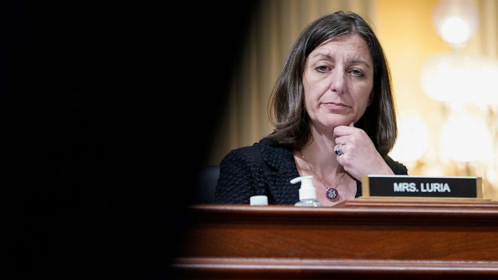PHOTO: Rep. Elaine Luria listens as the House select committee investigating the Jan. 6 attack on the U.S. Capitol holds a hearing at the Capitol in Washington, D.C., July 12, 2022.