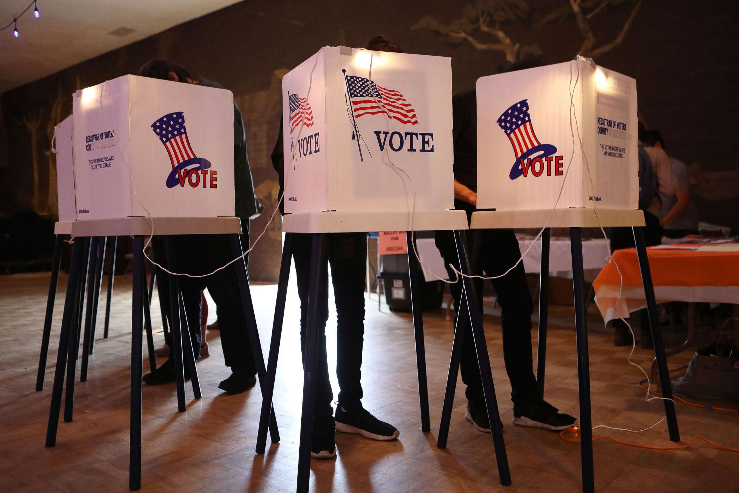 PHOTO: Voters cast their ballots in Los Angeles, June 5, 2018.