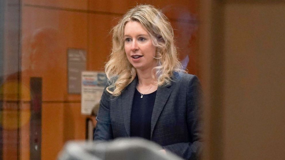 PHOTO: In this Oct. 17, 2022 file photo Former Theranos CEO Elizabeth Holmes arrives at federal court in San Jose, Calif.