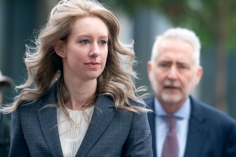 PHOTO: Elizabeth Holmes, founder and former CEO of Theranos, arrives for motion hearing, Nov. 4, 2019, at the U.S. District Court House in San Jose, California.