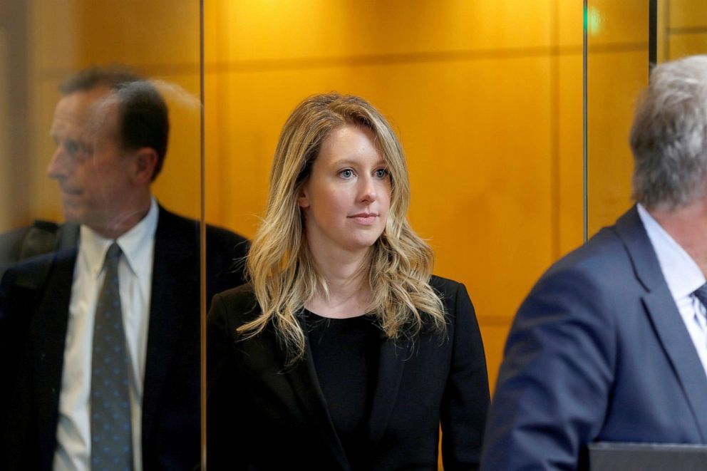 PHOTO: Former Theranos CEO Elizabeth Holmes leaves after a hearing at a federal court in San Jose, CaliF., July 17, 2019.