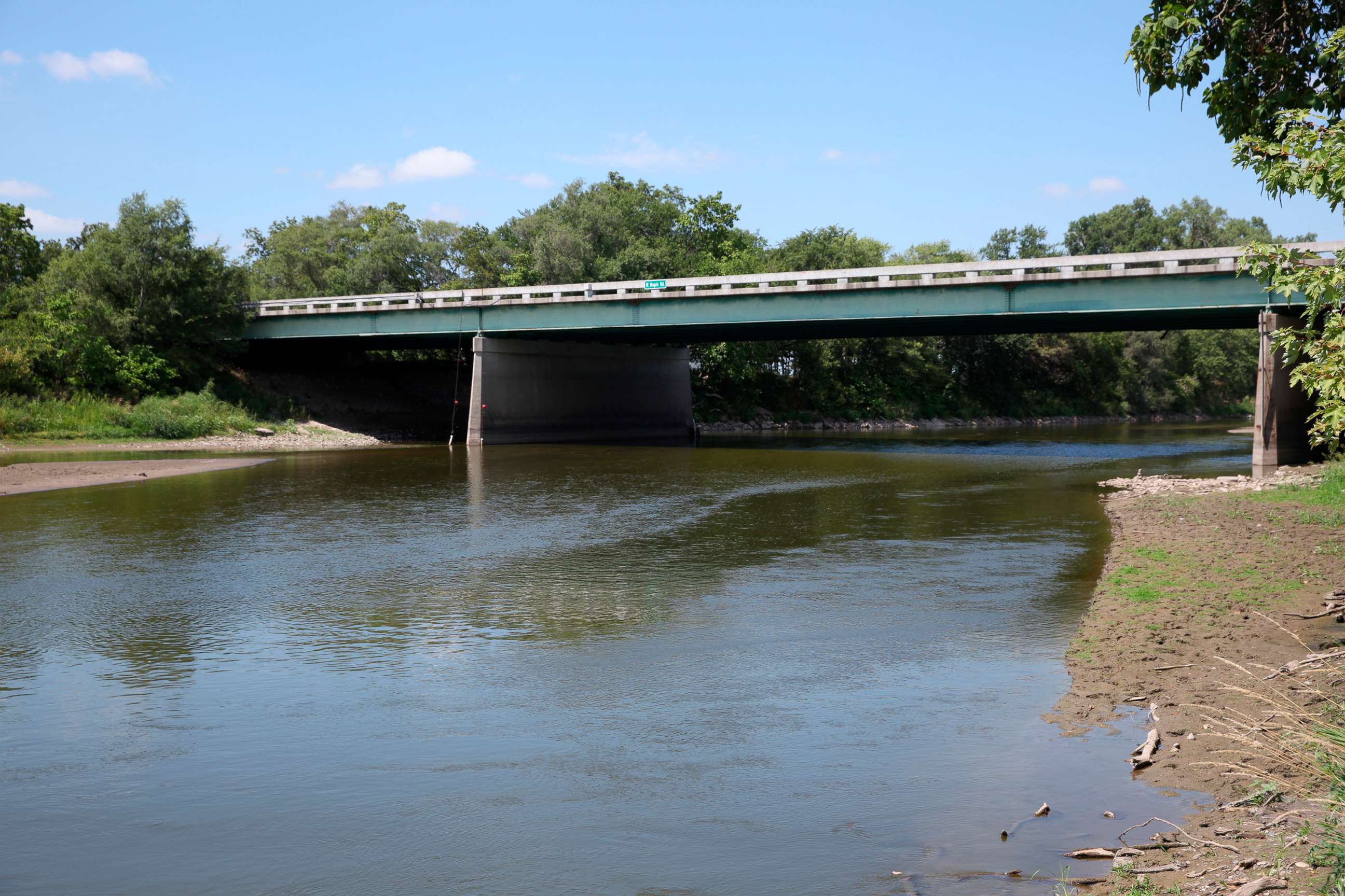 PHOTO: The Elkhorn River, just west of Omaha, Neb., is pictured on Thursday, Aug. 18, 2022.