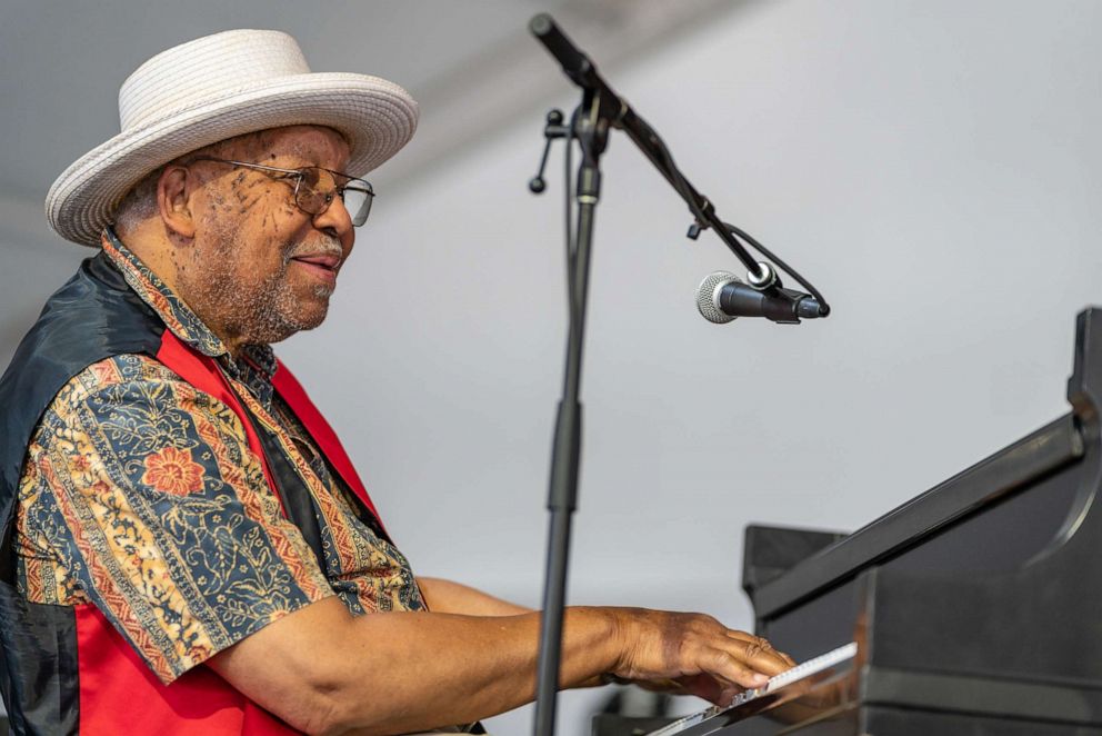 PHOTO: Ellis Marsalis performs during the 2018 New Orleans Jazz & Heritage Festival at Fair Grounds Race Course on May 6, 2018, in New Orleans.