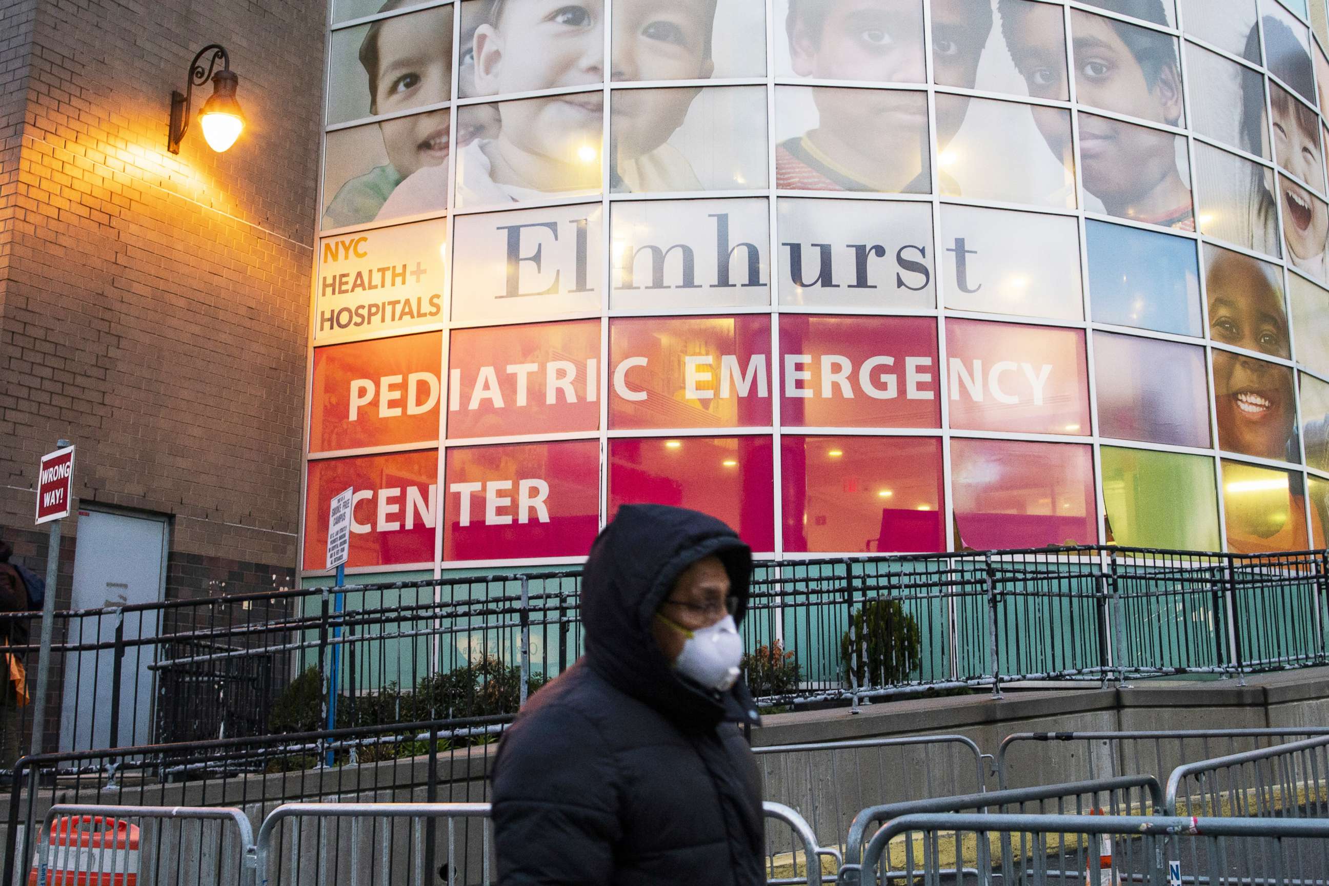PHOTO: A man arrives for a test at Elmhurst Hospital due to coronavirus outbreak on March 23, 2020 in Queens, New York.