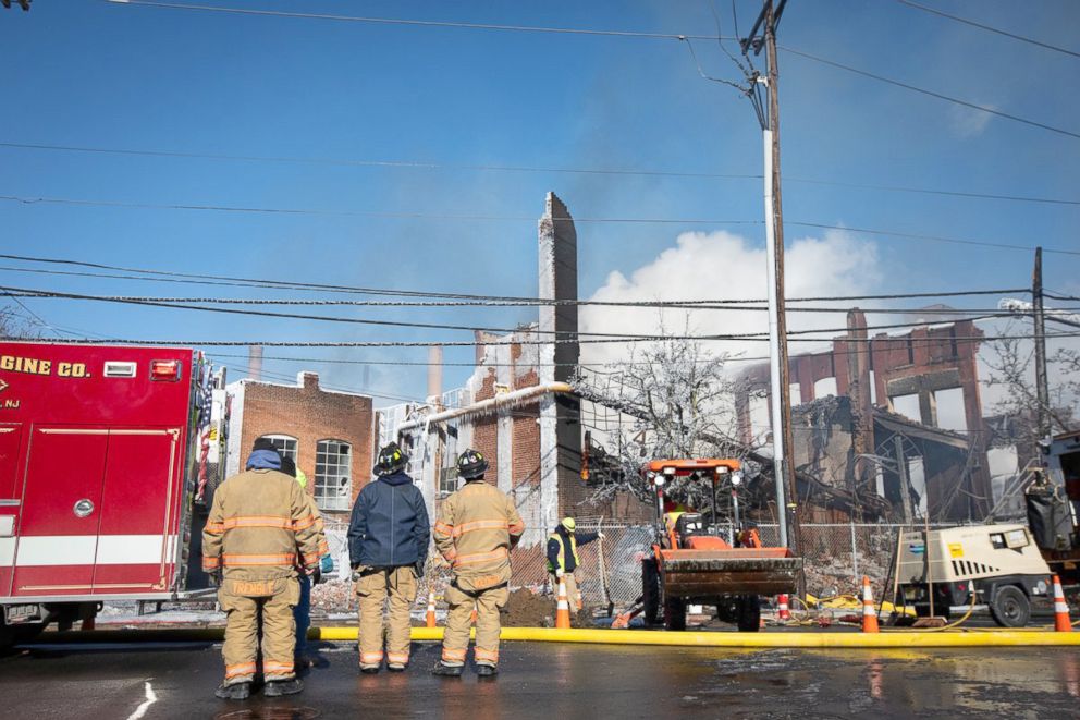 PHOTO: The aftermath of a massive fire at a paper mill in Elmwood Park, New Jersey, Jan. 31, 2019.