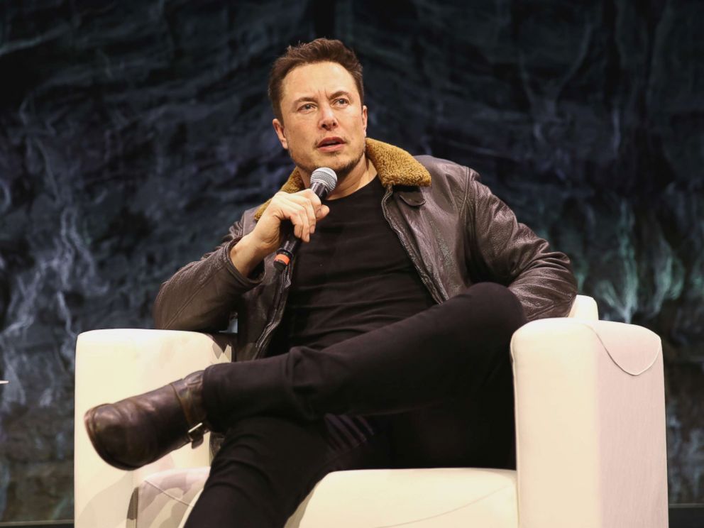   PHOTO: Elon Musk speaks on stage at Elon Musk Answers to your questions! during SXSW at ACL Live on March 11, 2018 in Austin, Texas. 