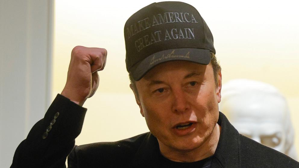 PHOTO: Elon Musk speaks during a Cabinet meeting with President Donald Trump at the White House in Washington, Feb. 26, 2025.
